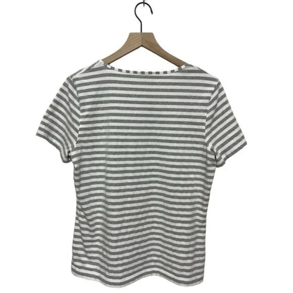 Escada Sport Striped Short Sleeves Crew Neck Top Size L‎